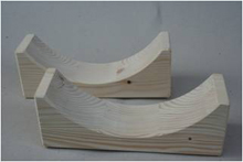 Bearing blocks from wood